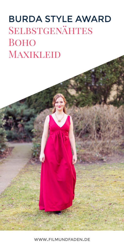 Selbstgenähtes Boho Maxi Kleid zum Burda Style Award 2017