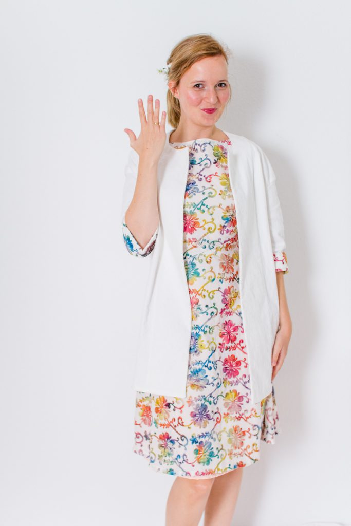 Mein Outfit für die Hochzeit! Selbstgenähter Kastenmantel aus der Burda Easy!