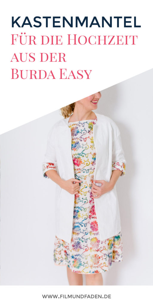 Mein Outfit für die Hochzeit! Selbstgenähter Kastenmantel aus der Burda Easy!