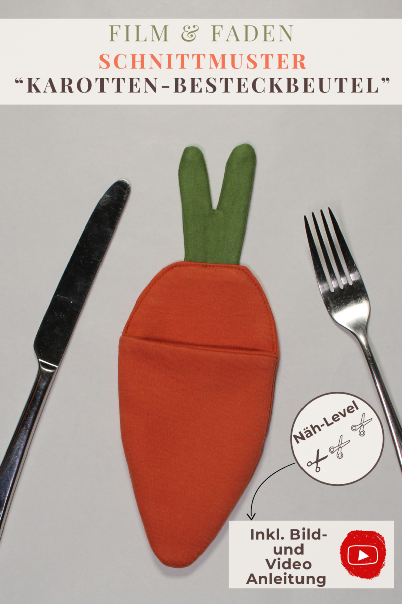 Niedllicher Karotten-Besteckbeutel für die Osterfeiertage!
